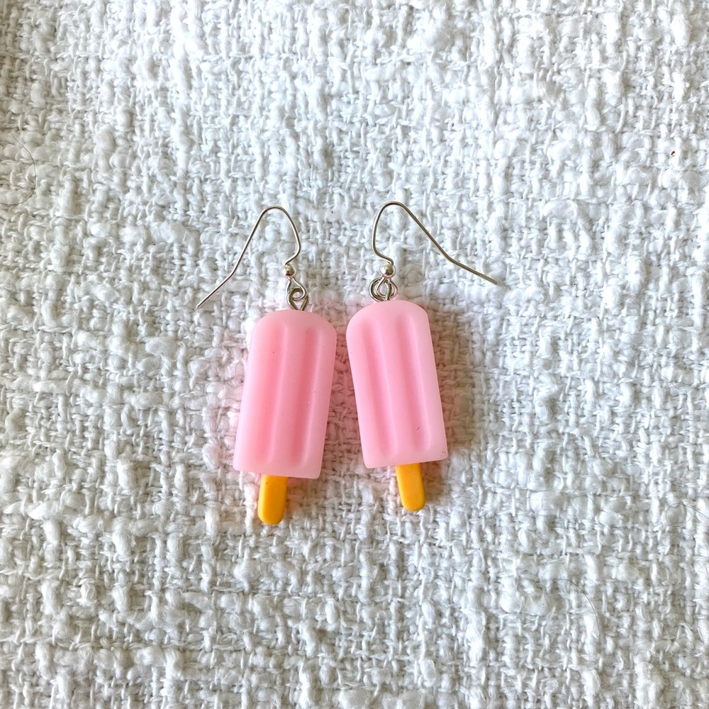 Pink Popsicle Earrings - Brand New!